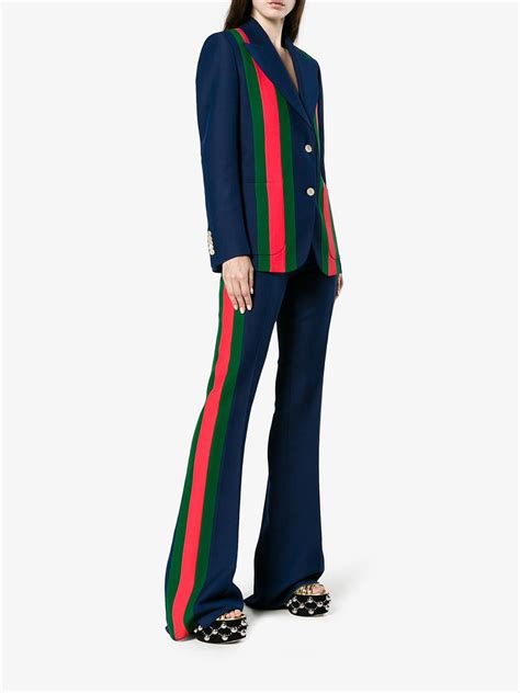 blue stripe gucci topcoat|gucci blazers for women.